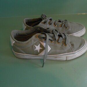 Converse Women's Light Olive Green Fabric Sneakers Size 6M
